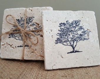 Seconds, Coasters Set, Drink Coasters Set, Set of 4 Drink Coasters, Tree of Life