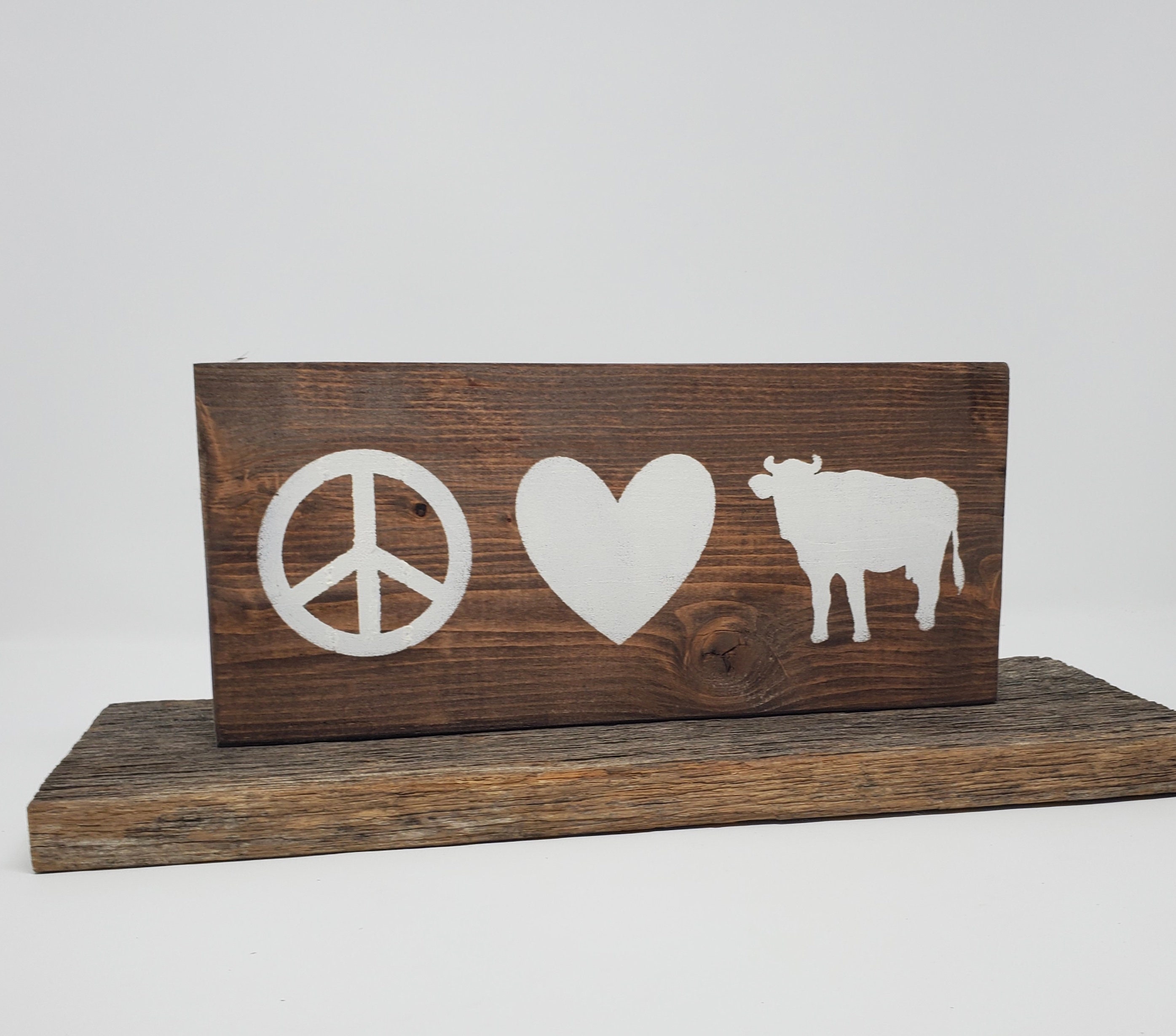 Cow Signs Best Gifts for Cow Lovers Peace Love Cows Etsy