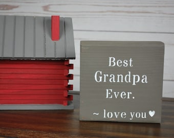 Grandpa Gift: Rustic Wood Sign, Grandparent Present