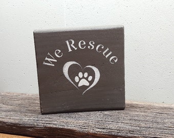 Custom Animal Rescue Sign I Love My Rescue Dog Rescue Cat Pet Rescue ...