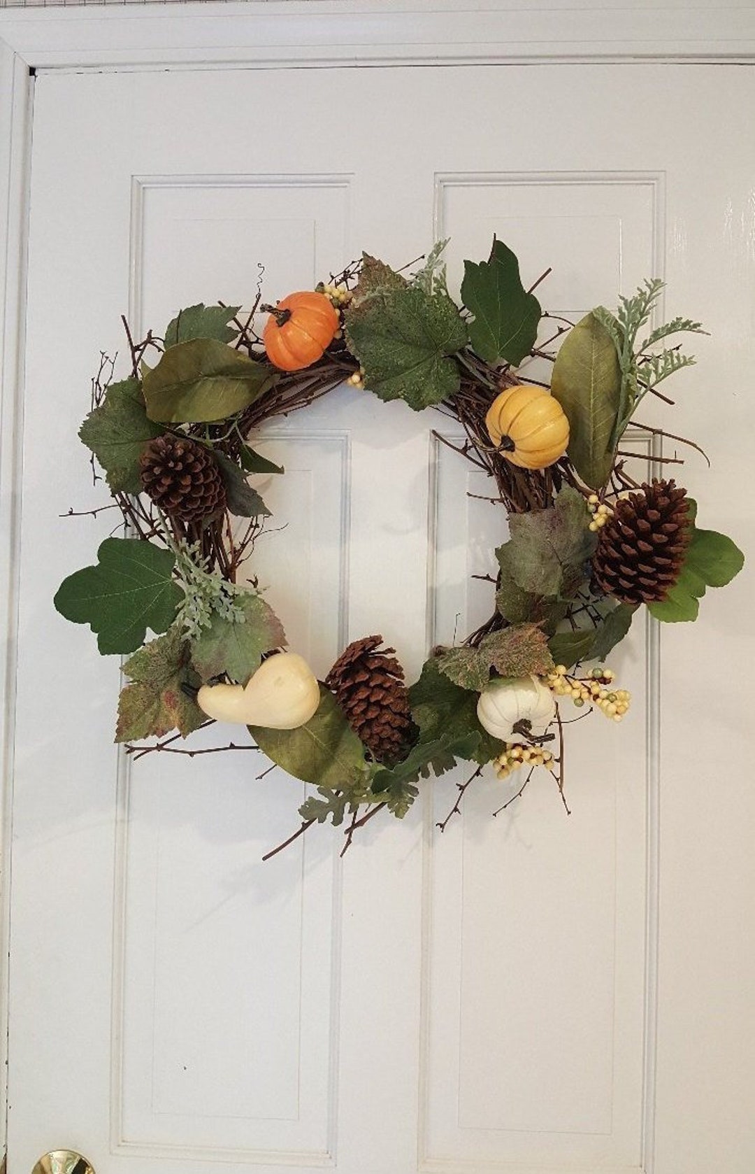 Pumpkin Wreath Front Door Wreaths Etsy
