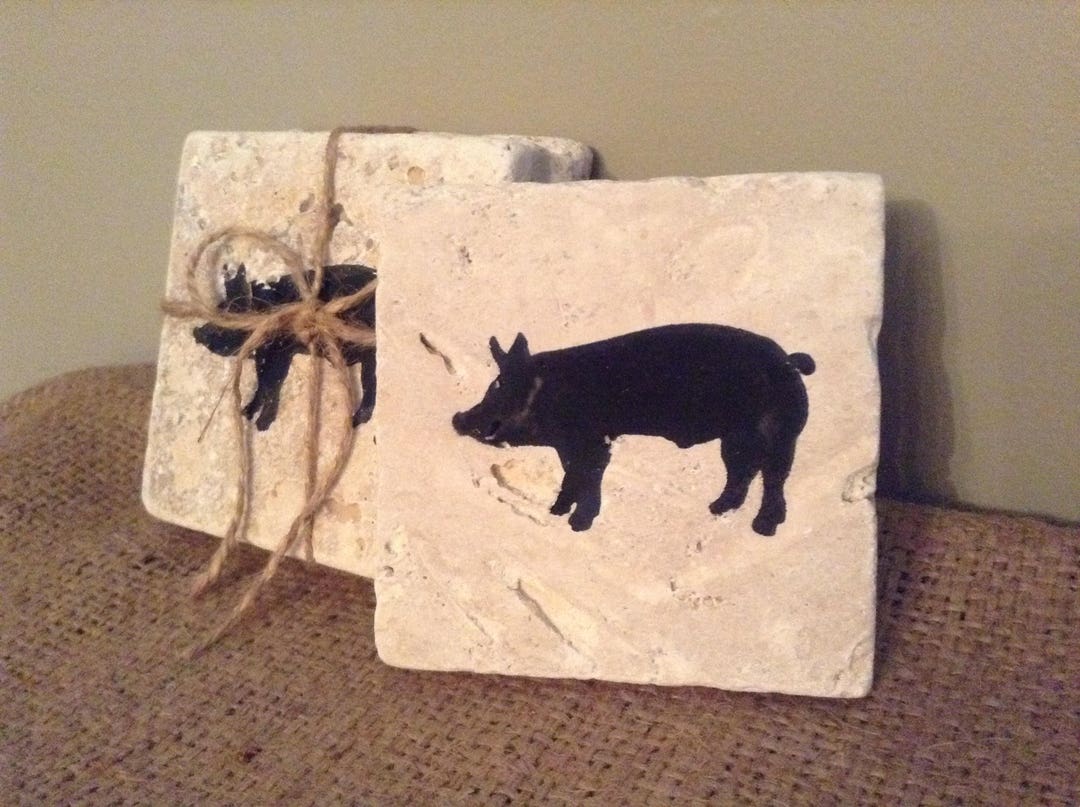 Pig Gifts, Pig Coasters, Pig Decor, Gift for Pig Lovers Etsy