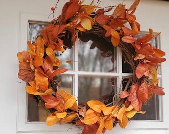 Vibrant Fall Wreath for Front Door