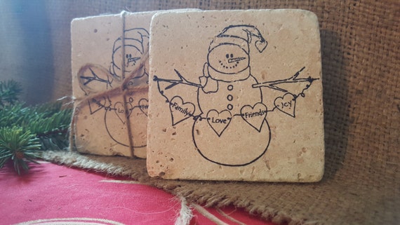Snowman Gifts Coasters Holiday Gift Ideas Snowman Coasters Christmas Gift Ideas Home Decor Teacher Gifts Bus Driver Gifts Snowman