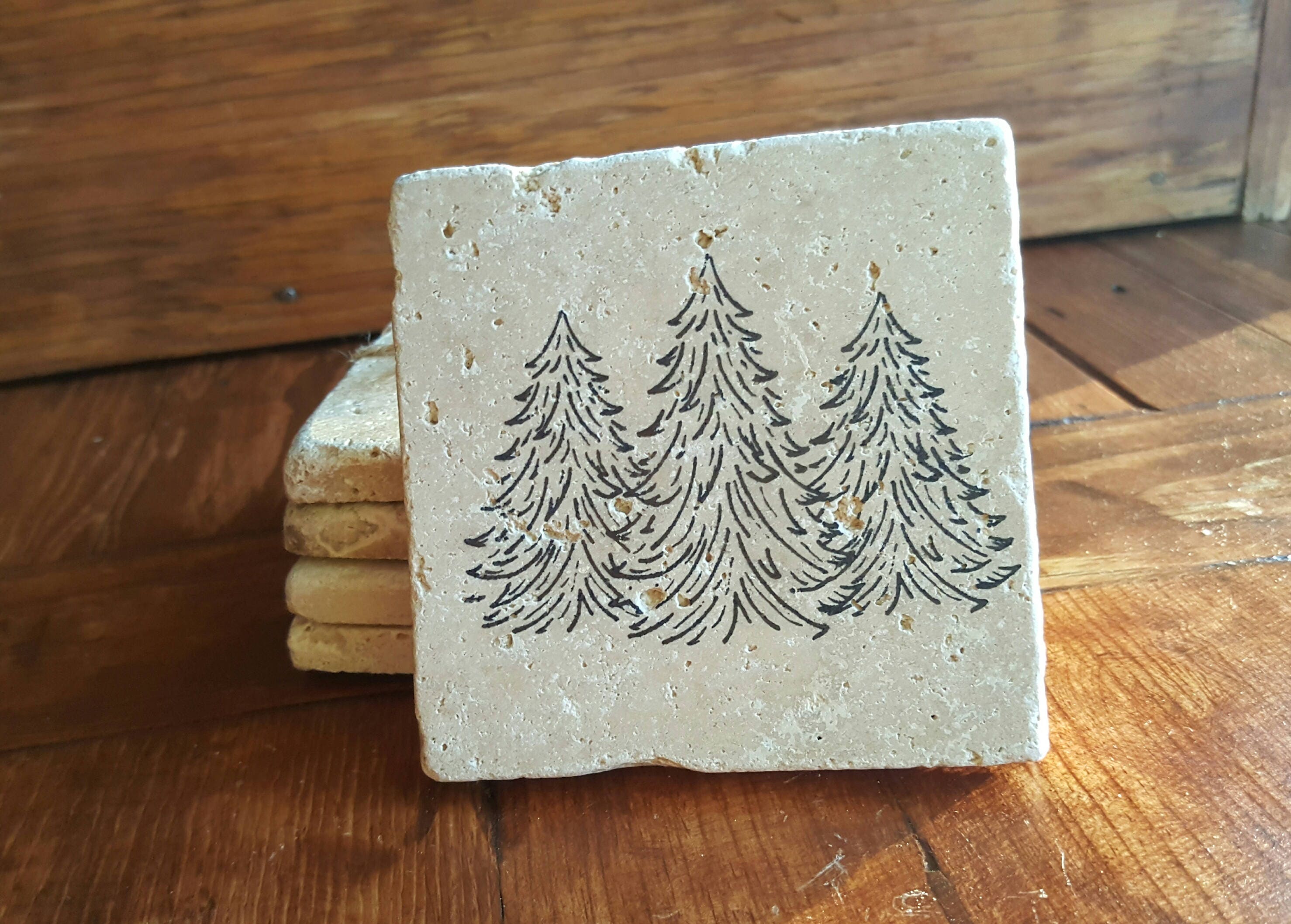 Cabin Gift Ideas Housewarming Gift Stone Coasters Etsy