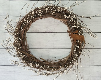Moose Cabin Wreath
