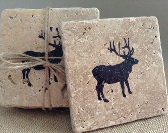 Cabin Coasters, Gift for Him, Hunting Gifts