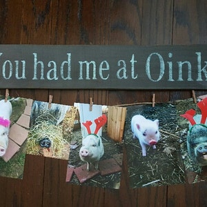 Etsy Gifts for Pig Lovers, Oink, Pig Decor, Pig Signs