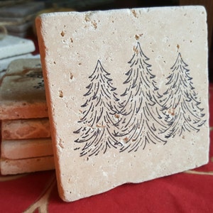 Rustic Decor, Mountain Cabin Decor, Natural Stone Coasters