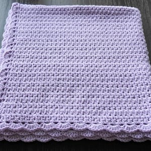 Lilac merino baby blanket