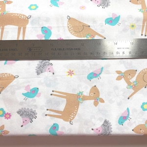 Tissu pour chambre d&#39;enfant cerf lune magique, 1 mètre, coton à courtepointe cerf, tissu bois