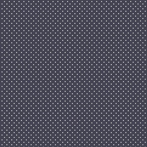 May include: A dark blue background with a repeating pattern of small white dots.