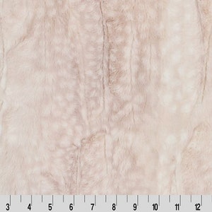One Yard Luxe Cuddle Fawn Minky Tela en Rosewater, Shannon Tejidos Minky, Pink Faux Fur Minky, Pink Deer Faux Fur