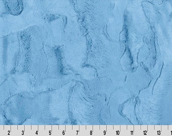 Jeden jard Bluebell Hide Minky Fabric, Blue Shannon Fabrics Minky, Naturalne sztuczne futro Minky