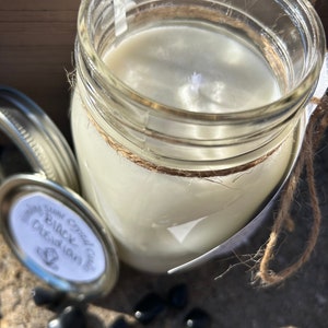 Black Obsidian Crystal Candle
