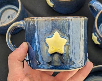 Handmade Blue Star Mugs