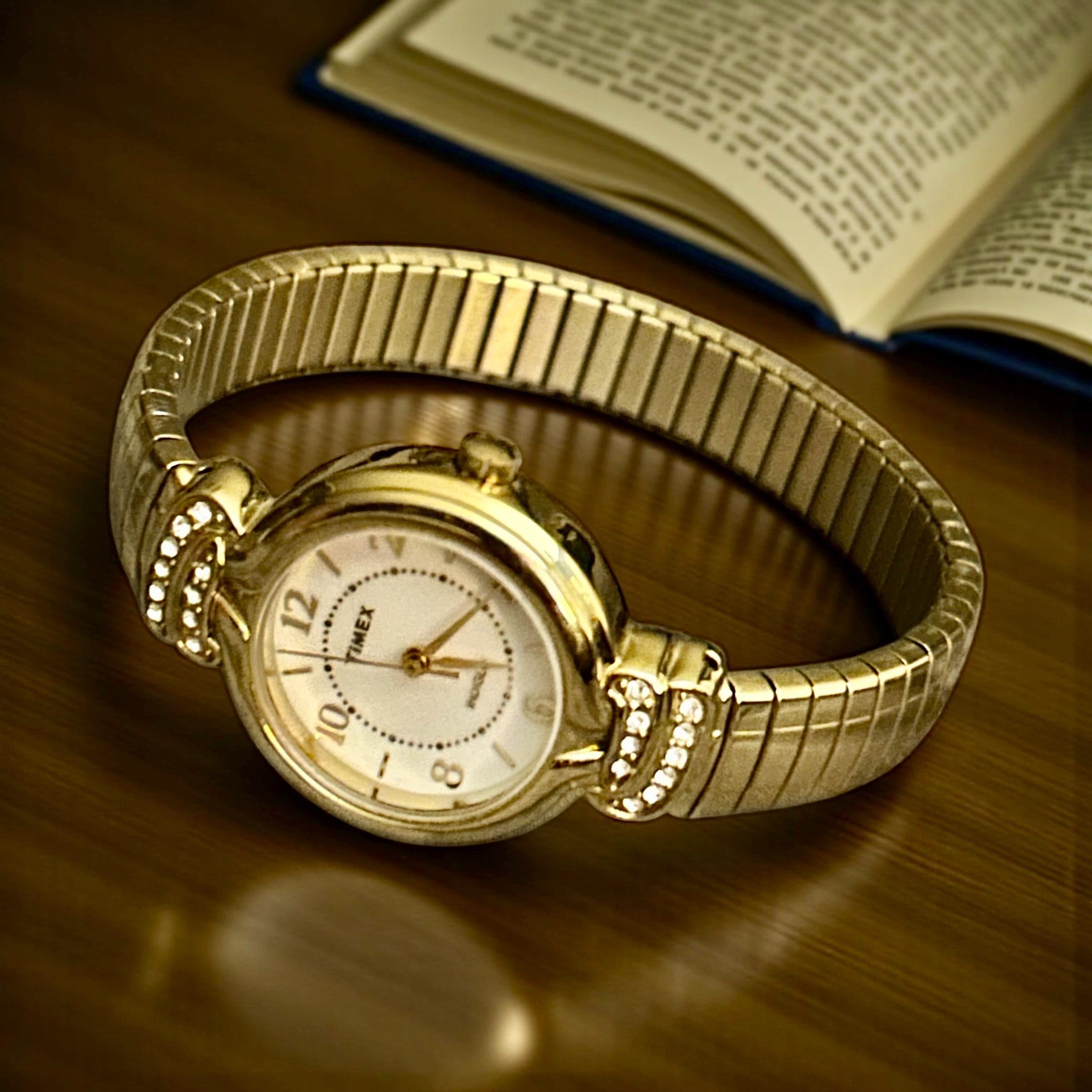 Gold Stretch Timex Watch - Etsy display picture 2