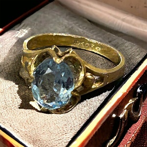 Gold Filled Vintage Rococo Style Ring 925 Sterling