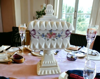 Westmoreland Milk Glass Wedding Cake Box