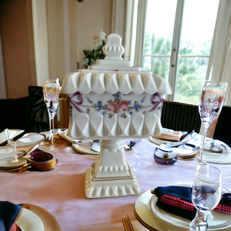 Westmoreland Milk Glass Wedding Cake Box Etsy