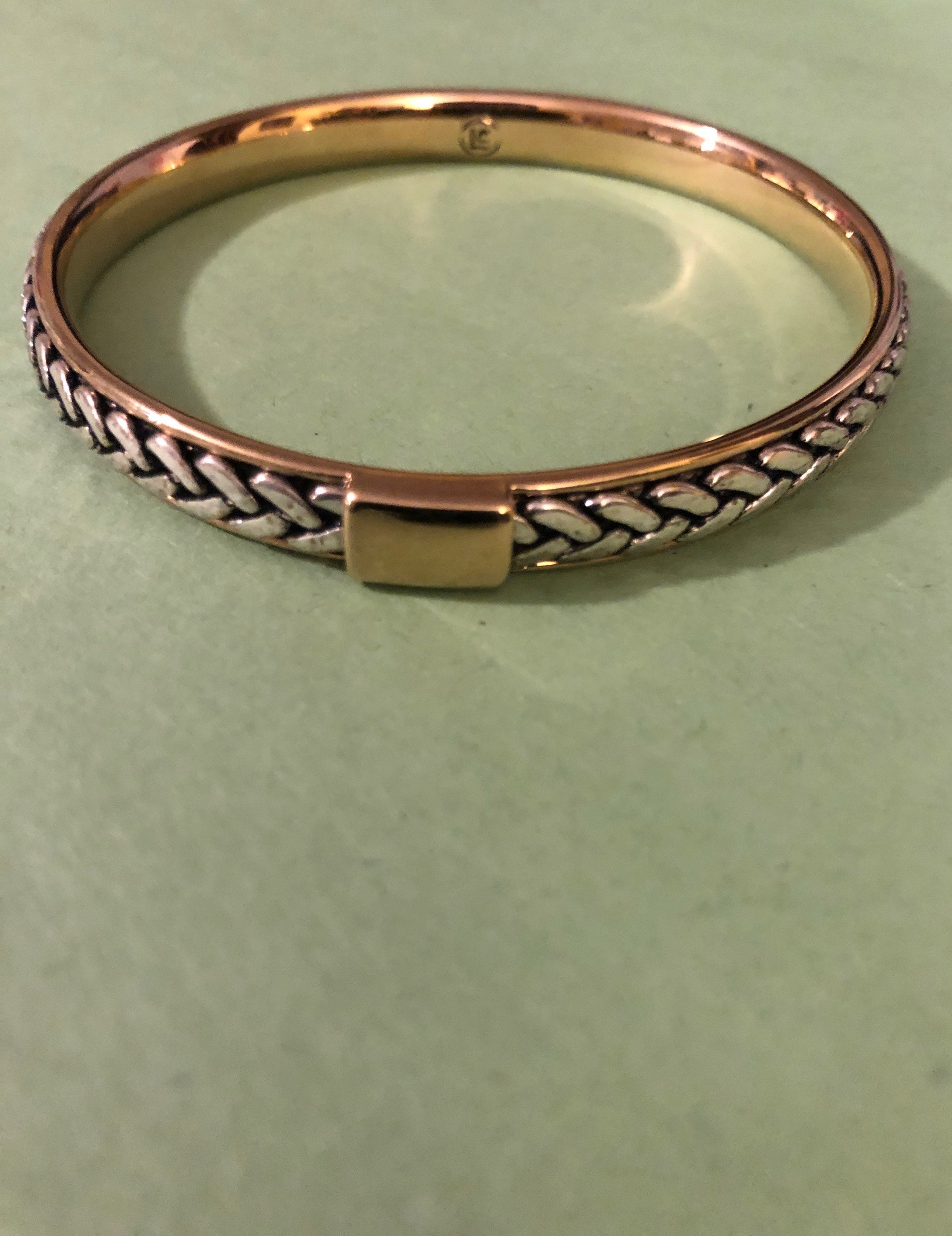 Liz Claiborne Vintage Two Toned Bangle Bracelet Etsy