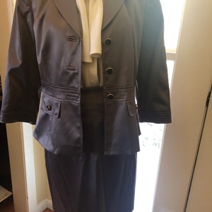 Beautiful Vintage Antonio & Melani 2 Piece Dark Gray Suit