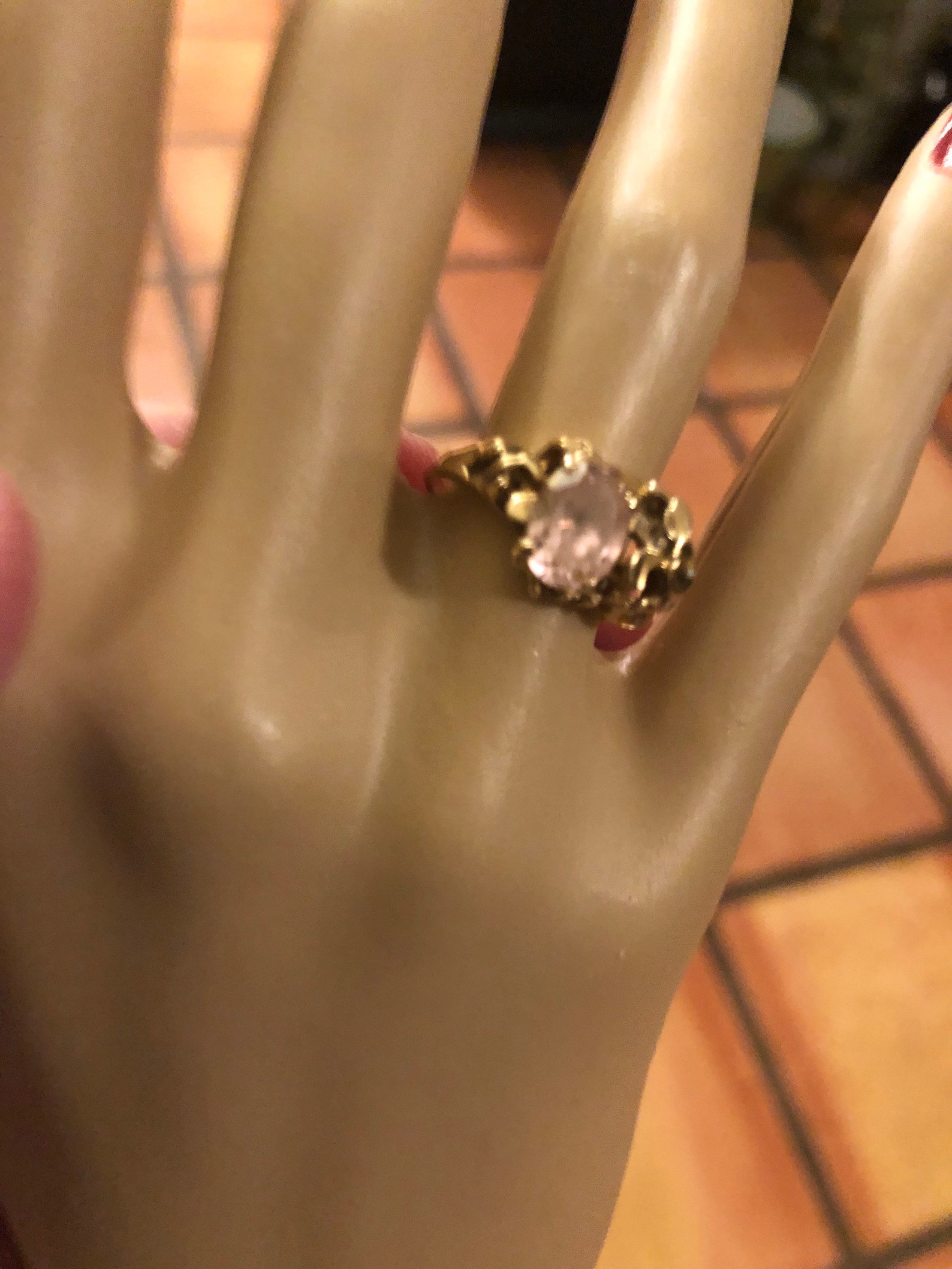 Vintage 10K Pink Ice Ring Size 7 Etsy