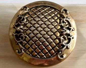 Vintage Art Nouveau Gold Tone Button Cover