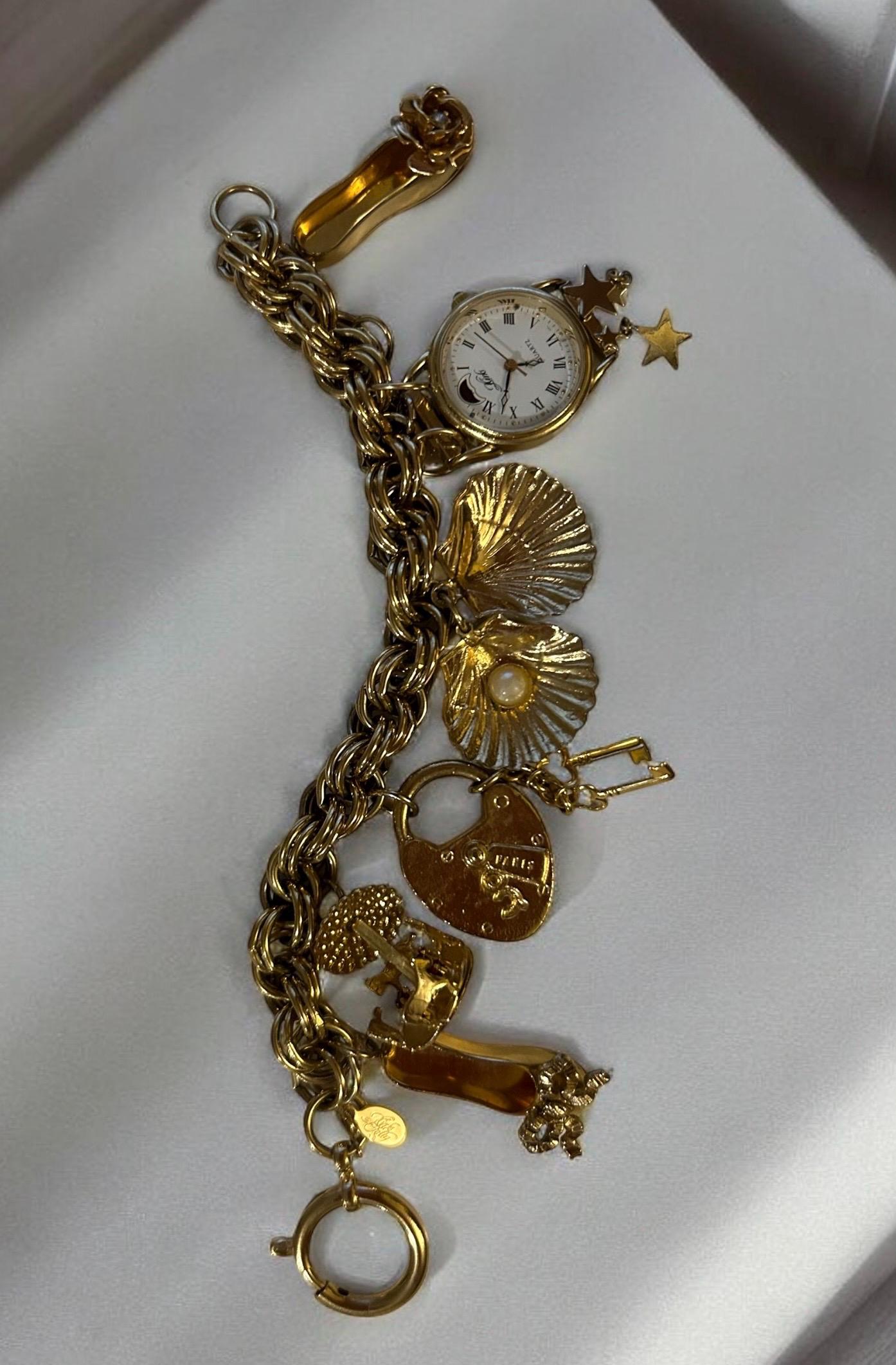 Kirks Folly Gold Charm Bracelet Watch Kirks Folly Watch KF330Y Charm Bracelet Watch | Mercari main image 3