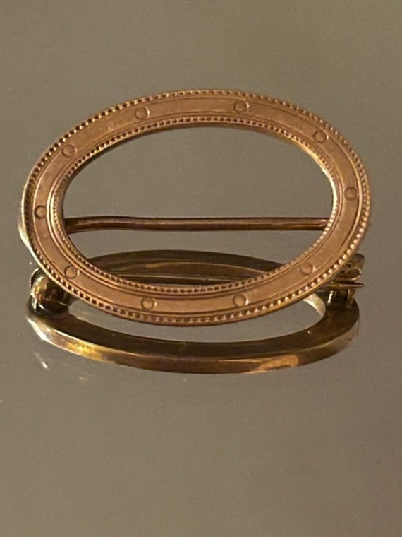 Vintage Oval Gold Filled Minature Brooch
