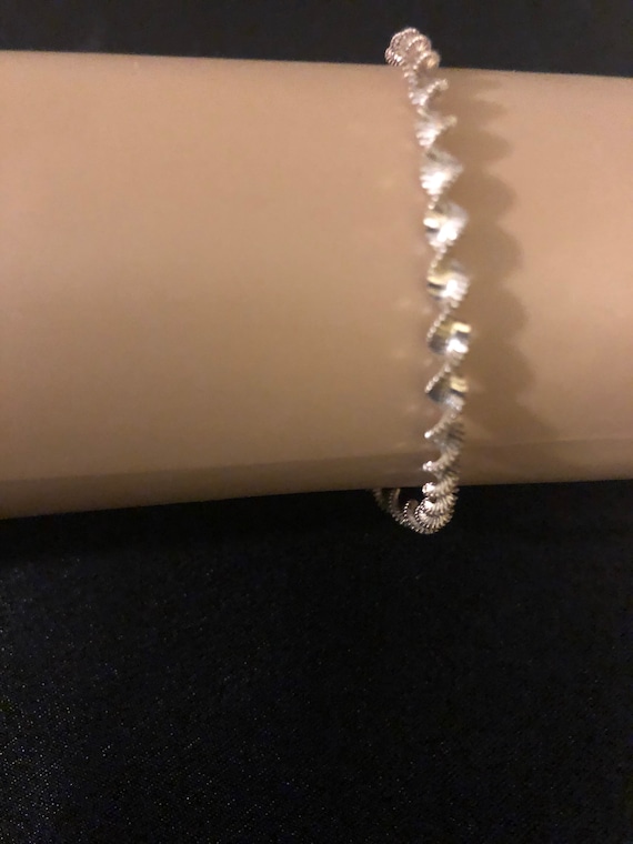 Vintage Twisted Rope 925 Sterling Silver Bracelet