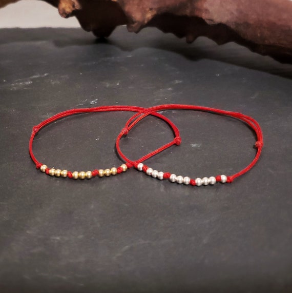 Baby Red String Bracelet, Red evil eye,good luck charm With Cross Woven  End. | eBay