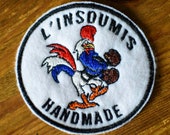 Rare embroidered patch shield L 39 Insoumis handmade