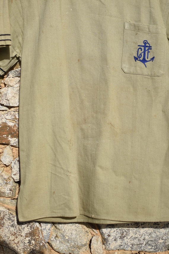 30's/40'S French sailor shirt / Marinière 30's/40… - image 4