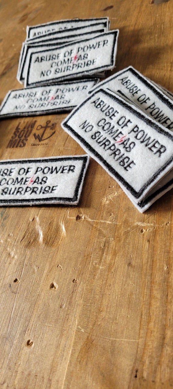 Rare patch embroidered patch Abuse of power - image 2