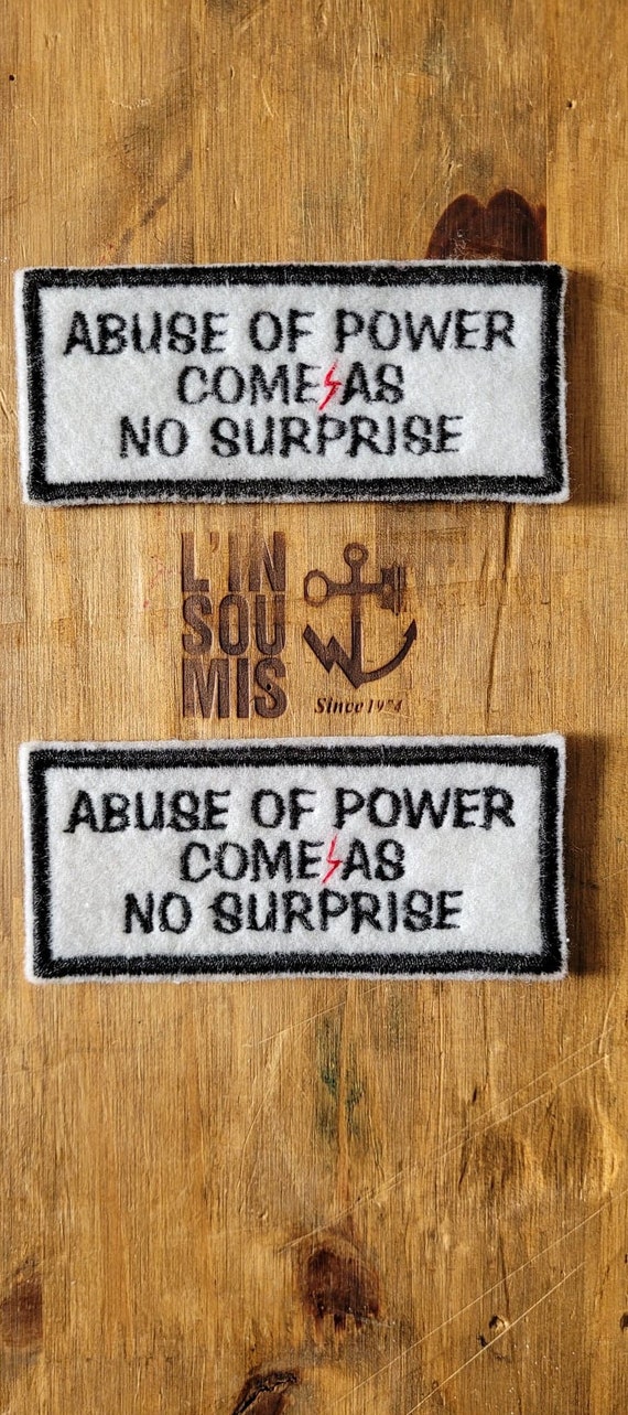 Rare patch embroidered patch Abuse of power - image 4