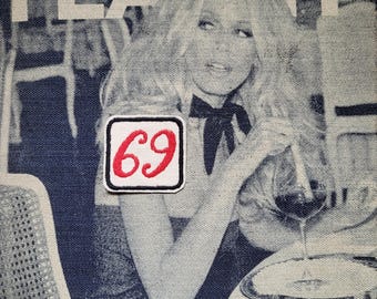 Rare embroidered patch "69"