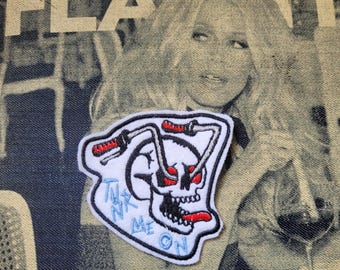 Rare embroidered patch "Turn me on" embroidered rebelliously