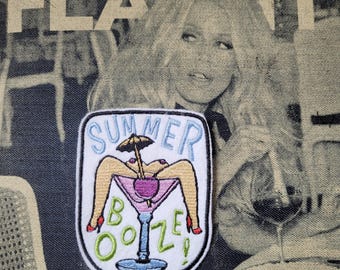Rare embroidered patch "Summer booze" embroidered rebelliously