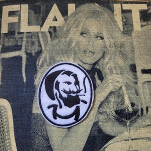 Raro patch bordado "Zig Zag" bordado rebelde