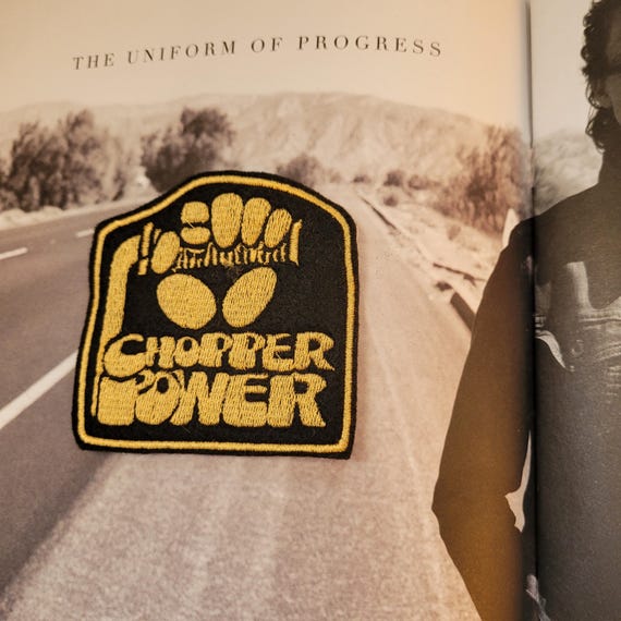 Rare "Chopper Power" Embroidered Patch Badge Blac… - image 3