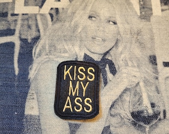 Rare embroidered patch "Kiss my ass"