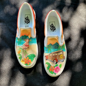 Simpsons Vans Slip On - Etsy