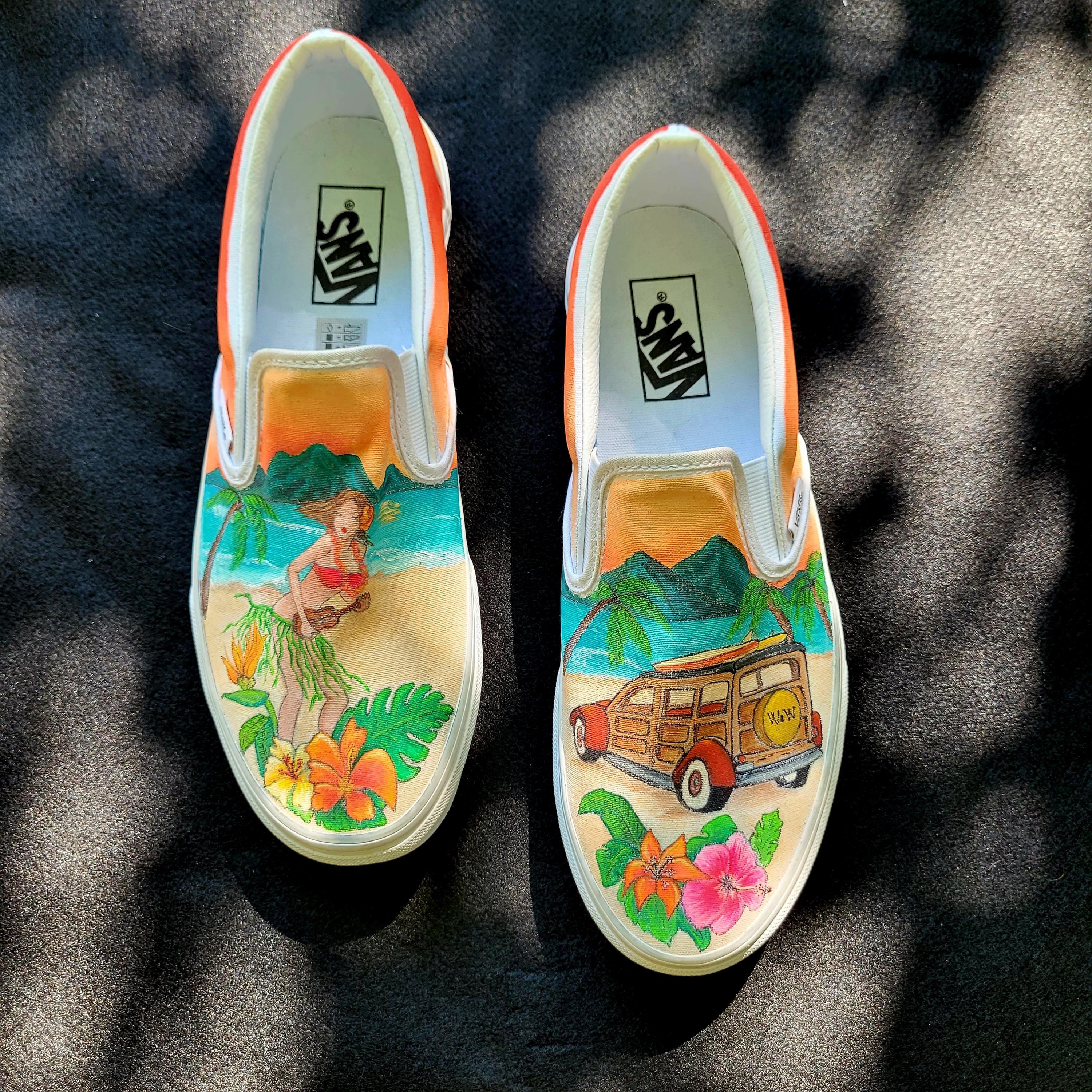 Simpsons Vans Slip On - Etsy