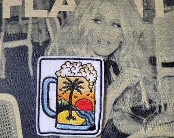 Rare embroidered "Beer" patch embroidered rebelliously
