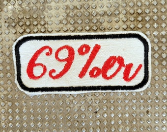 Rare embroidered patch "69%er" embroidery made in France