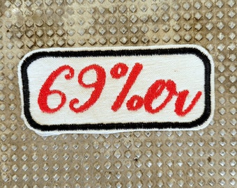 Rare embroidered patch "69%er" embroidered