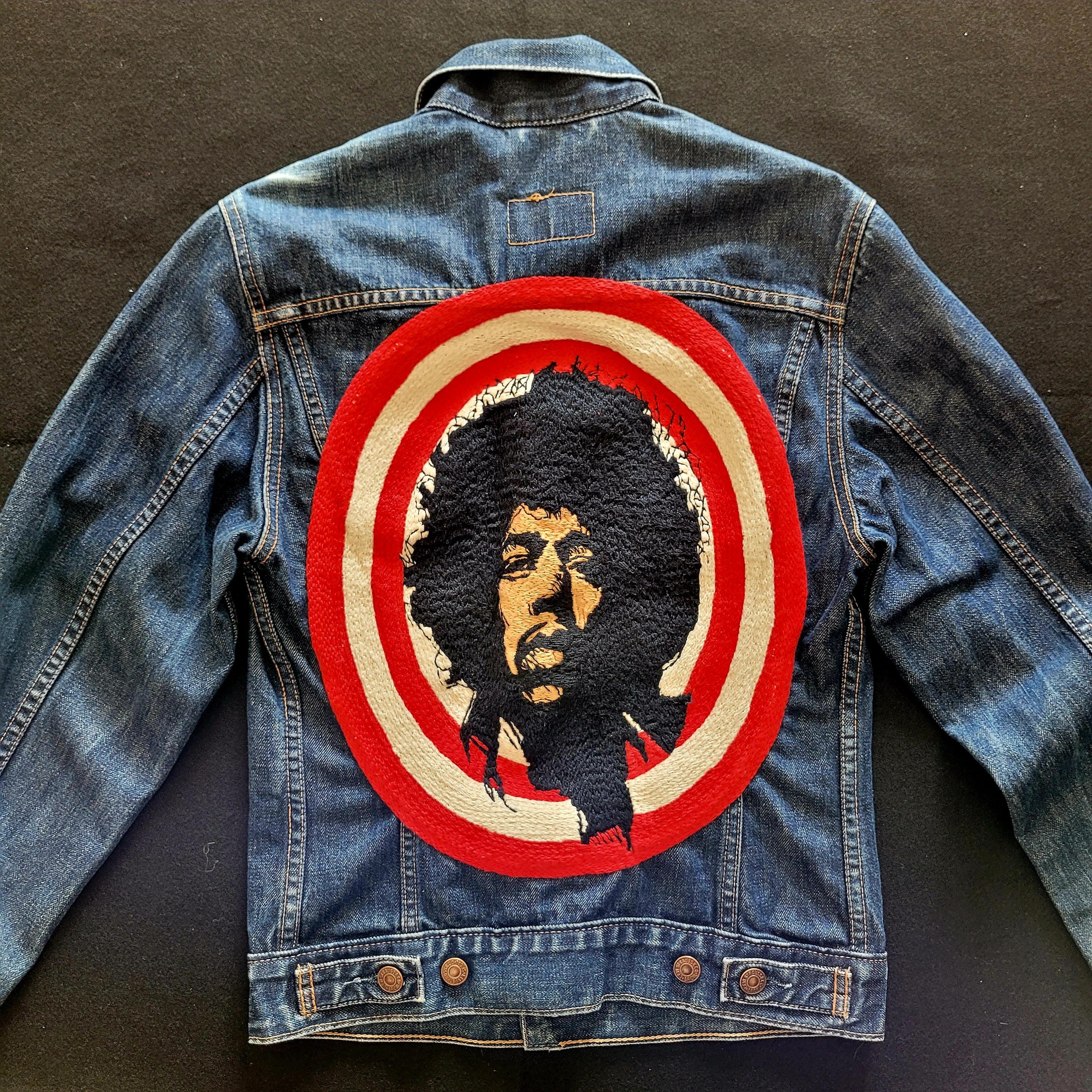 Jimi Hendrix Denim Jacket - Etsy Canada