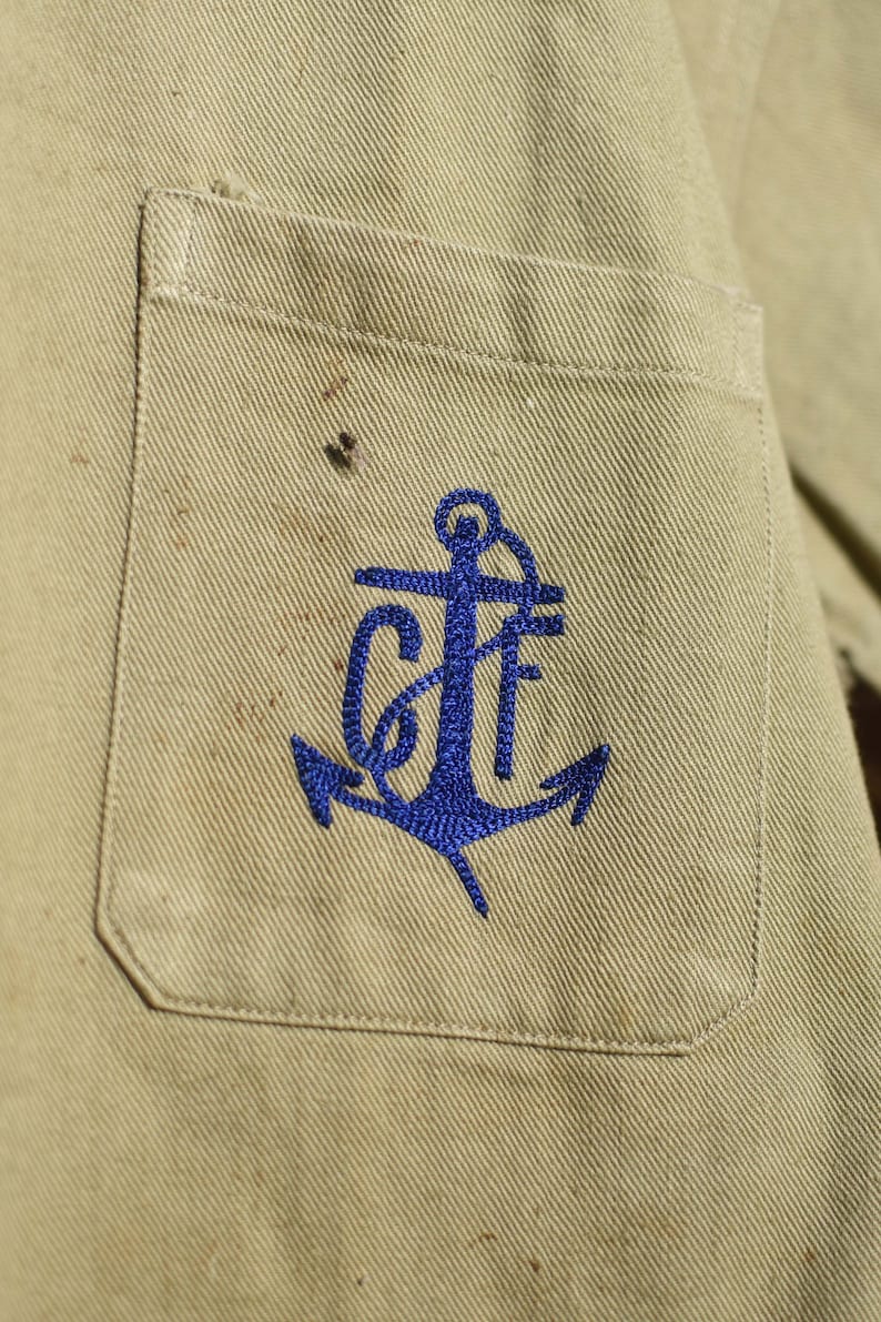 30's/40'S French sailor shirt / Marinière 30's/40's national navy image 2