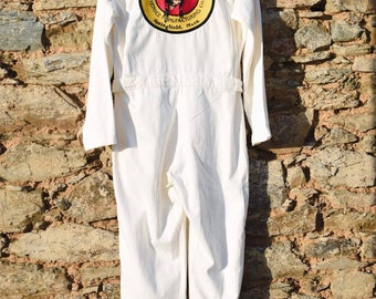 HBT coverall 50&#39;s hand embroidered chainstitch method hand embroidered herringbone twill jumpsuit